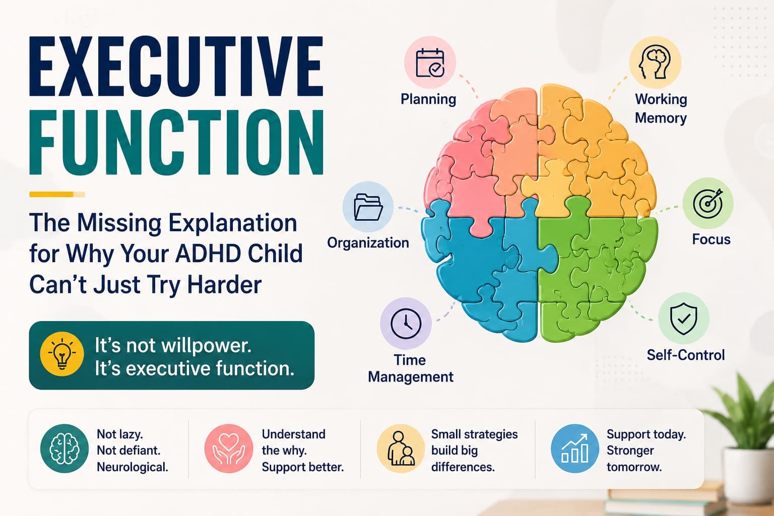 Executive Function — The Missing Explanation for Why Your ADHD Child Can't Just Try Harder by Dr. Vini Jhariya