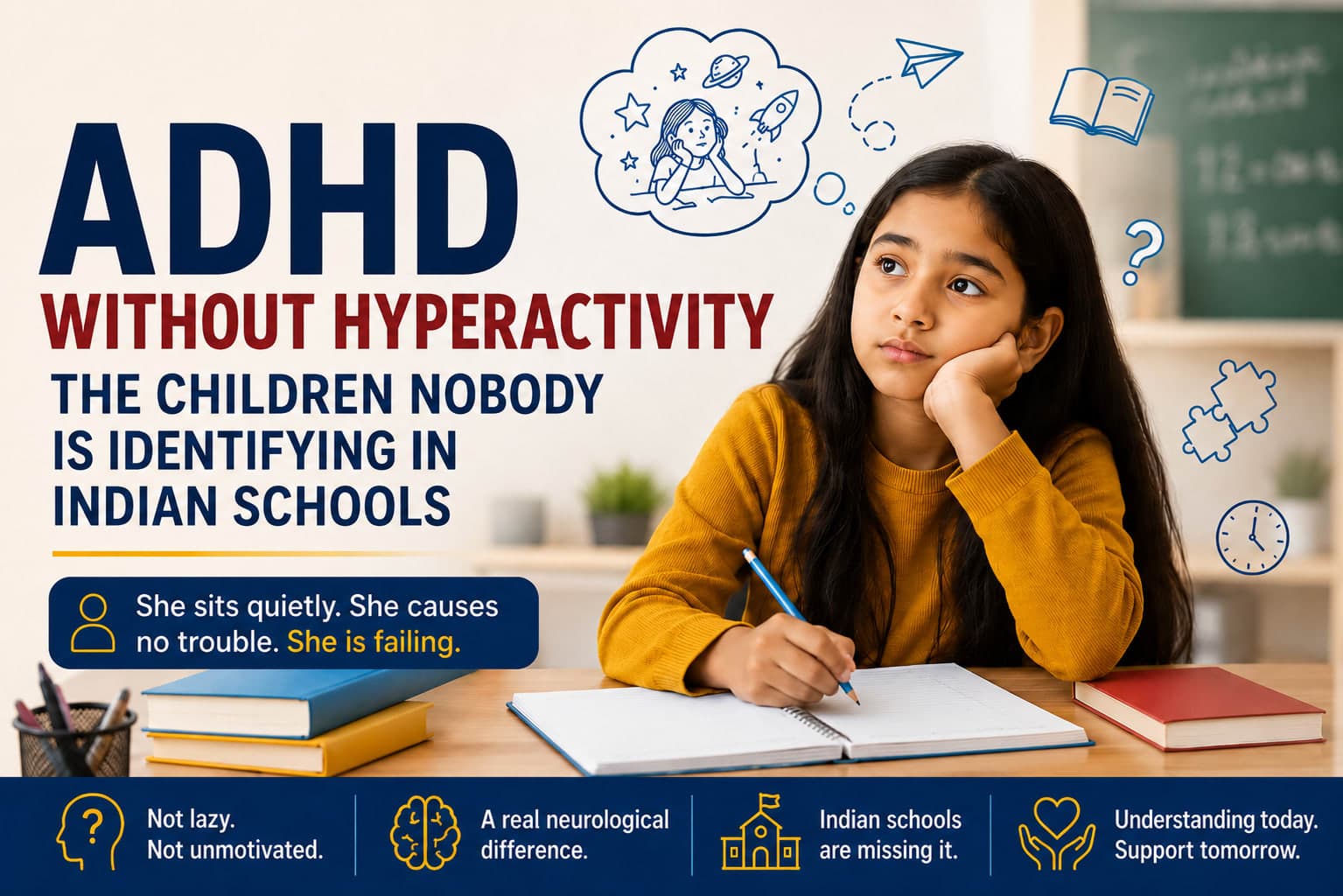 ADHD Without Hyperactivity — The Children Nobody Is Identifying in Indian Schools by Dr. Vini Jhariya
